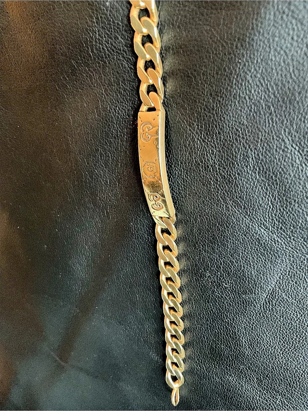 Gucci Interlocking G Curb Chain Bracelet Gold Plated Sterling Silver